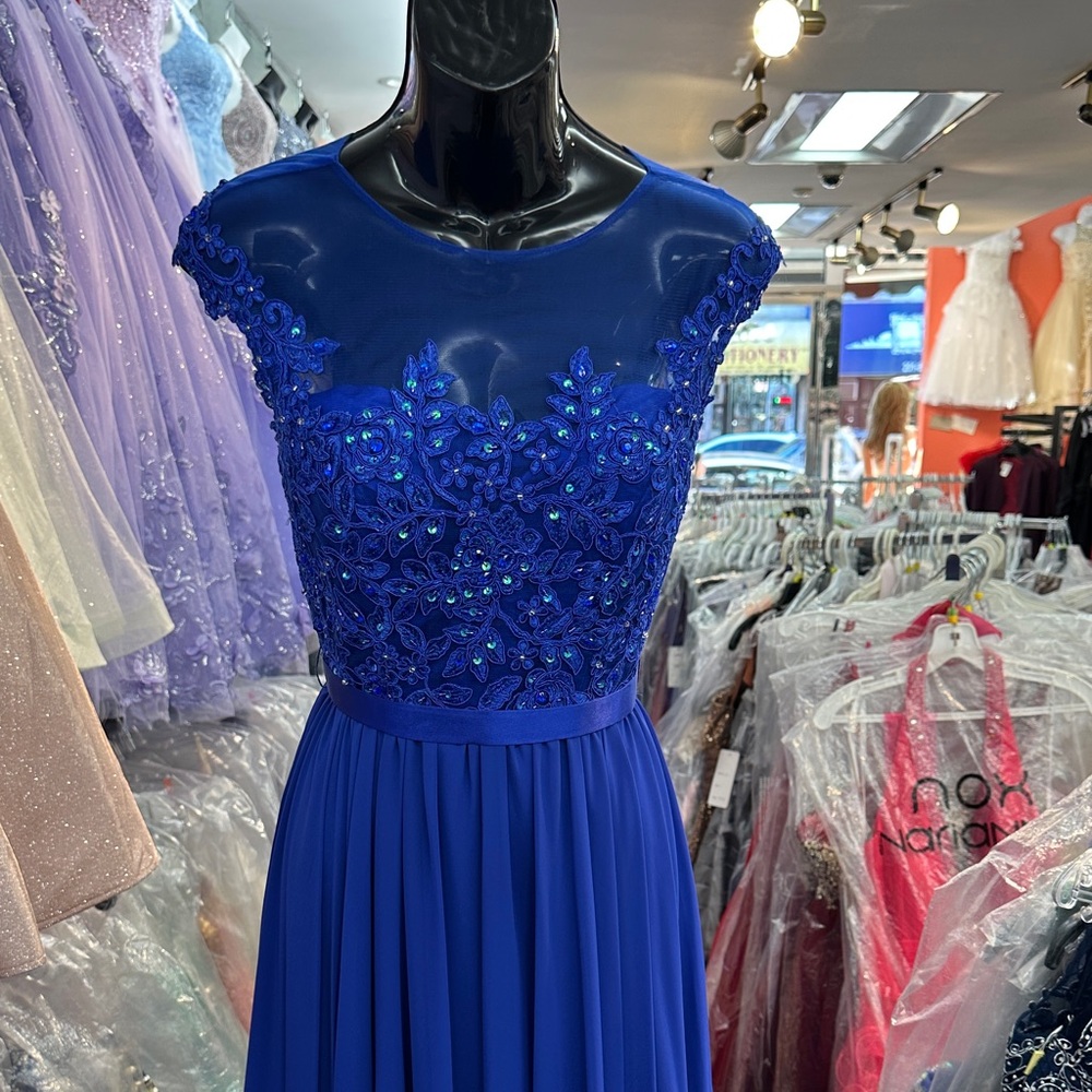 Stunning Royal Blue Embellished Prom Dress